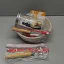 Complete Sourdough Starter Kit, Sourdough Bread Baking Supplies, Banneton Bread Proofing Basket with Sourdough Starter Jar, 9inch Round Bread Proofing Basket, for Bread Baking