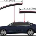 Lightronic Extra Durable Clip-on in-Channel Auto Vent Window Visor, Fit 2014-2020 Chevrolet Impala (EXCLUDES 2014-2016 Impala Limited), UV Protection Rain Guard, Original Wind Deflector, Smoke, 4Pcs