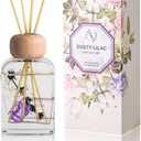 Reed Diffuser Set, 3.4 fl oz - Elegant Home Fragrance with Sticks - Long-Lasting Scented Oil Reed Diffuser for Bedroom, Bathroom Shelf Decor & Office (Dusty Lilac)