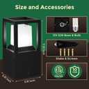 Gardencoin Landscape Bollard Lights Outdoor, Modern LED Column Light Super Bright, 12V Low Voltage Path Light, All-aluminum Waterproof Floor Pillar Lighting with E26 Replaceable Bulb, Dimmable, 2 Pack