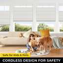 UNISHADES No Drill Top Down Bottom Up Roman Shades for Windows, 35" W x 64" H, Natural