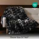 BENVWE Fluffy Faux Fur Throw Blanket for Couch, Soft Plush Thick Cozy Fuzzy Luxury Minky Bubble Blanket for Home Living Room Decor Gift for Women, Tie-dye Grey, 50" x 60", 1100GSM