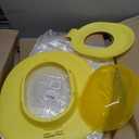 Cat Toilet Seat Training Kit,Reusable Plastic Trainer for Pet Cleaning,Removable Pet Toilet Training System,Portable Trainer for Home Pet Shop Pet Care,Easy Installation,Stable and Durable (Yellow)
