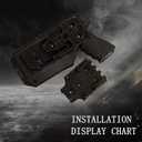 Cross Platform Adapter for Blackhawk to Safariland Holster and QLS, Molle Conversion Kit for Thigh and Drop Leg Holsters, Black