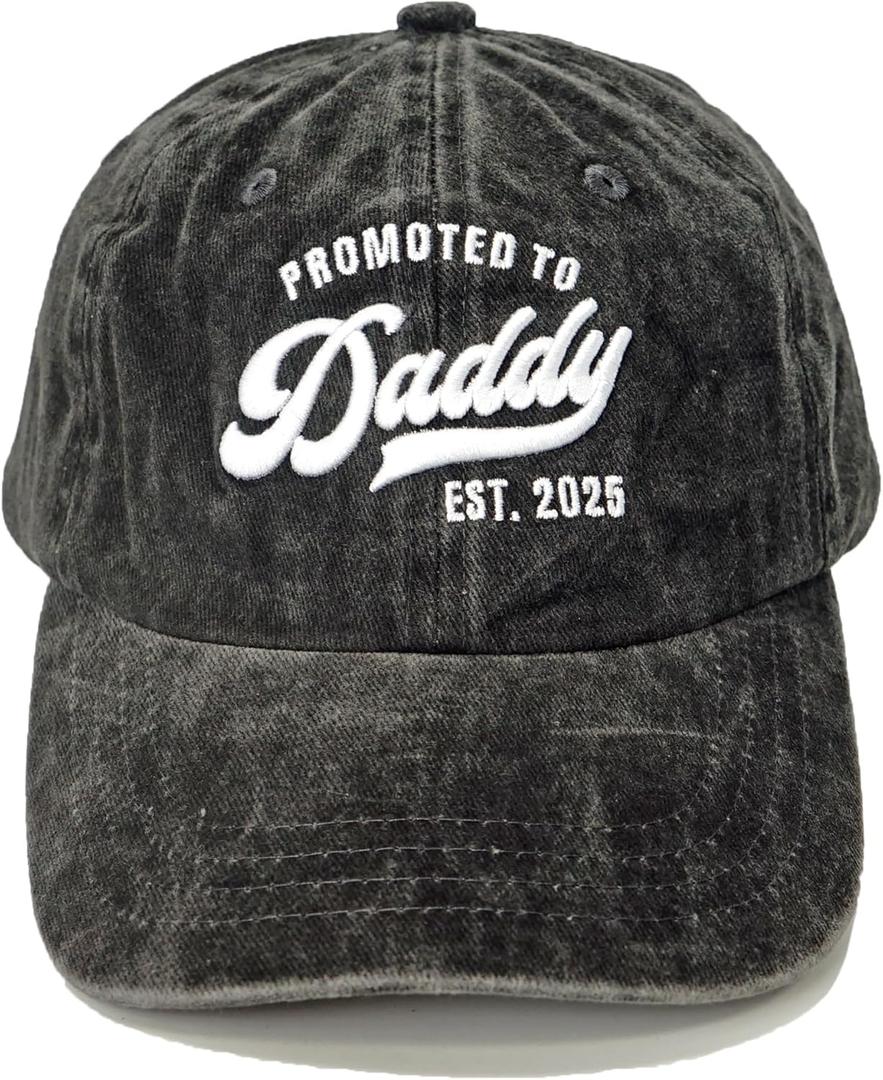 Dad Est 2025 Hat, Dad Gifts for Fathers Day from Daughter Son, Promoted to Daddy Baseball Cap New Father Gift