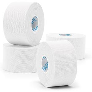 OK TAPE 4 Rolls White Athletic Tape, Sports Tape, Very Strong Easy Tear Wrist Ankle Tape, No Sticky Residue | Athletes, Medical, Athletic Trainers- 1.5inch x 15yards