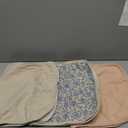 mushie Water Repellent Changing Pad Liners | Made with Organic Cotton | Set of 3 (Blue Flowers Combo)