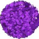 uxcell 30000Pcs Flat Sequin Paillettes, 4mm/0.16" Flat Round Loose Sequin with Single Holes - 3.53 oz (100g) for DIY Crafts Sewing Embroidery Clothing, Dark Purple