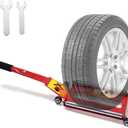 Wayona Portable Tire Jack Tool with Roller Plate, Tire Lifting Tool with Removable Handle for Cars/SUVs, Effortless Tire Lifter Jack Tool for Removal and Positioning of Tires