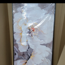 White Flower Wall Decor - Canvas Wall Art for Bedroom Women - Black Framed Wall Art Size 29" x 59"