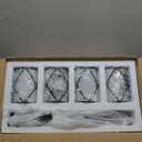 4-Light Kitchen Island Lighting, Modern Black Dining Room Light Fixtures with Clear Glass, Farmhouse Industrial Linear Chandelier Pendant Light with Adjustable Chain, CH9176BK-4IS