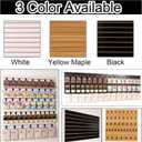 FRAYSCENT Slat Wall Paneling for Retail Display 2 Pack 4'x2', Black MDF Slatwall Panel for Garage Organizer Shiplap Wall Paneling,Slat Board Garage Slatted Storage Systems, Easy Install
