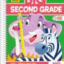School Zone Big Second Grade Workbook: 320 Spiral-Bound Pages, 2nd Grade, Word Problems, Reading Comprehension, Phonics, Math, Science, Ages 7 to 8