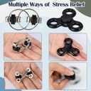 6PCS Fidget Toys Sets Adults & Teen,Metal Fidget Spinner Cool Classroom Desk Toys for Stress & Anxiety Relief,Fidget Blocks Sensory Rings Toy Pack for Autism ADHD Best Gift for Adults&Family