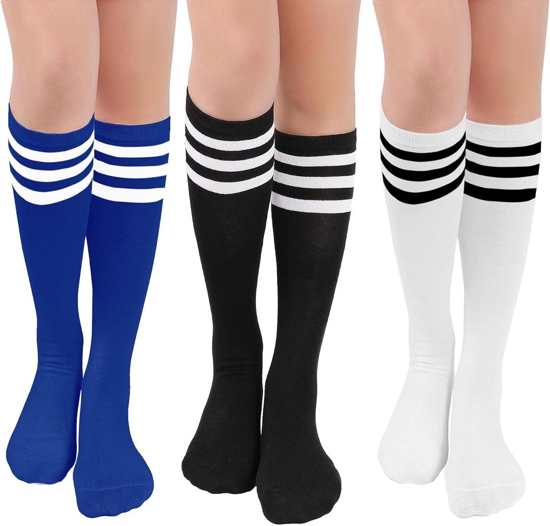 LPMOERA Knee High Socks for Woman Long Tall Tube Athletic Cotton Tall Socks Baseball Softball Socks