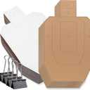 Shooting Targets 30x18 Inch Cardboard Targets with 4 Clips Heavy-Duty Corrugated for Pistol & Rifle Practice Pre-Marked Scoring Zones for Range & Training Use