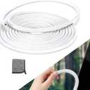 Winunite 32.8ft(10m) Car Door Edge Guards White Fits Most Vehicles, No Glue, U-Shaped, Built-in Metal Clips, Scratch and Chip Resistant Reduces Dings in Parking Lots
