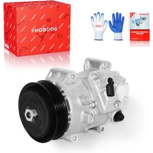 PHOBOOS A/C Compressor with Clutch Compatible with Toyota Camry 2012-2017 2.5L, Toyota RAV4 2009-2012 2.5L, Toyota Sienna 2011-2013 2.7L. Fast Cooling, Low Noise, Easy Installation, Ref. CO 11303C PHOBOOS A/C Compressor with Clutch Compatible with Toyota Camry 2012-2017 2.5L, Toyota RAV4 2009-2012 2.5L, Toyota Sienna 2011-2013 2.7L. Fast Cooling, Low Noise, Easy Installation, Ref. CO 11303C