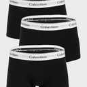 Calvin Klein underwear mens Icon Cotton Stretch 3-pack Low Rise Trunk (Black)