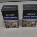 BESTTEN 2 Pack Dimmer Wall Light Switch, Single Pole or 3-Way LED Slide Dimmer Switch, Compatible with Dimmable LED, Incandescent, Halogen and CFL Bulbs, Wallplate Included, UL Listed, Gloss Black