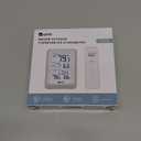 Indoor Outdoor Thermometer Wireless Weather Station, Temperature Humidity Monitor Battery Powered Inside Outside Thermometers with 330ft Range Remote Sensor and Backlight DisplayWH01 (White)