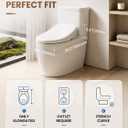 Electric Bidet Toilet Seat Elongated with Digital Display Remote
Smart Heated Toilet Seat,Instant Warm Water,Oscillating & Turbo,Front & Rear Wash,Warm Air Dryer,Self-Cleaning ,Night Light