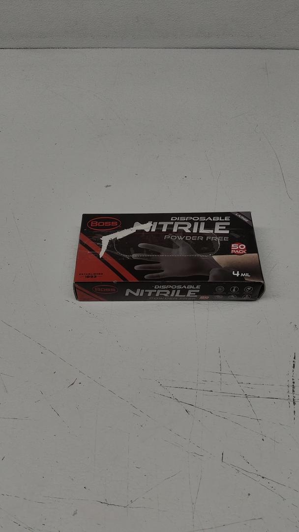 4-Mil Black Nitrile Disposable Gloves, Latex Free, Powder Free, Textured Grip Rubber Gloves for Household Kitchen