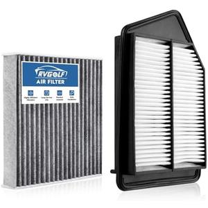 RVgolf Engine+Cabin Air Filters Set Fit for 2013-2017 Honda Accord 2.4L, 2015-2020 Acura TLX 2.4L(All Not for Hybrid) Engine Air Filter for My Car Replacement Automotive Accessories CF10134 CA11476