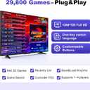 Pandora's Box Retro Arcade Game Console, 29,800 Built-in Games, 1-4 Players, HDMI & VGA Output for 4K TV/PC/Projector, All-in-one Control Console with Extended Shafts, Plug & Play