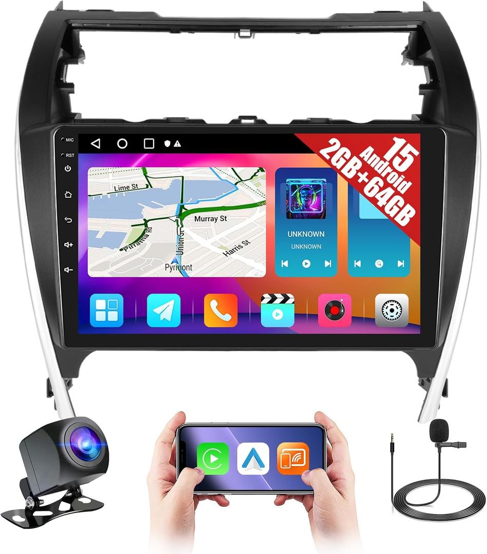 2+64GB Android 15 Car Radio for Toyota Camry 2012-2014 (w/JBL) with Wireless CarPlay Android Auto, 10.1 Inch Touchscreen Car Stereo for Camry with GPS WiFi Bluetooth EQ FM/RDS 26UI Backup Camera 2+64GB Android 15 Car Radio for Toyota Camry 2012-2014 (w/JBL) with Wireless CarPlay Android Auto, 10.1 Inch Touchscreen Car Stereo for Camry with GPS WiFi Bluetooth EQ FM/RDS 26UI Backup Camera