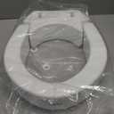 Carex Round Hinged Raised Toilet Seat, Elongated Toilet Seat Riser, Adds 3.5 Inches of Height, 300 lbs Capacity, Elevating and Raising Seat for Elderly and Handicap, Universal, Slip-Resistant, White