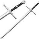 41 inch Medieval Foam Sword - Two Hand Sword for Witcher Hunting (Steel)