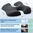 Breast Pillow for Massage, Women's Massage Bolster Face Down Pillow for Sleeping with Non-Slip Bottom, Home Head Cushion and Chest Cushion for SPA-Dark Gray