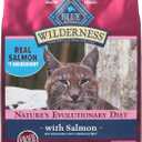 Blue Buffalo Wilderness Natural High Protein, Grain Free Dry Food for Adult Cats, Salmon, 11-lb Bag