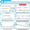 Spring Tension Rod 28 to 48 inches,Adjustable Heavy Duty Curtain Rod-Shower Curtain Rods for Bathroom,Windows,Door,White