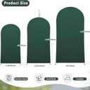 6FT Hunter Green Arch Cover - Polyester Fitted Wedding Arch Stand Covers Round Top Chiara Arch Backdrop Cover for Birthday Party Banquet Photo Background Decoration