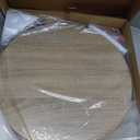 Round Side Table with Storage Basket, End Table Living Room, 15.75" Dia