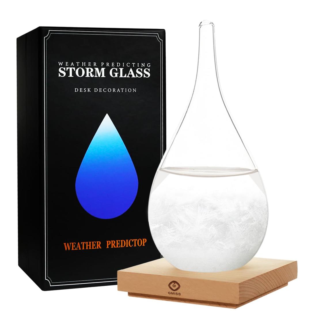 Christmas Unique Gifts, Storm Glass Weather Predictor,Christmas Snow Globe Barometer, Storm Glass Weather Station, Decorative Weather Predictor,Decorative Glass Bottles for Home and Office