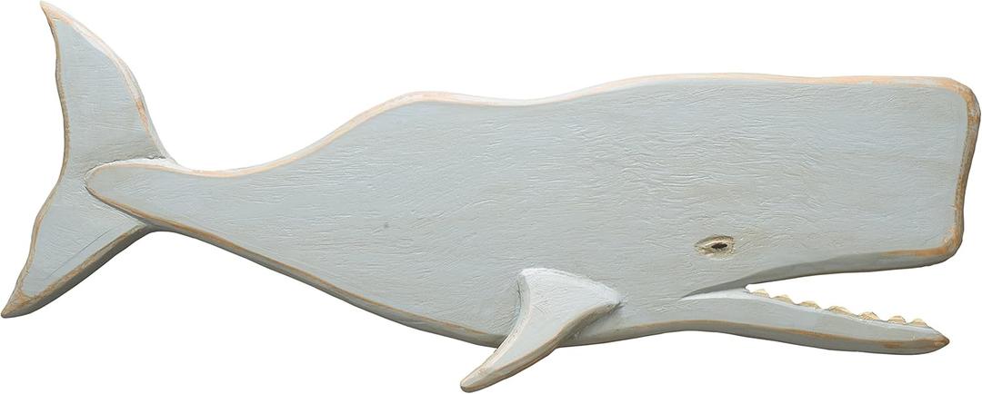 Primitives by Kathy 20588 Shaped Wooden Wall Art, 24.25 x 7.75-Inches, Whale