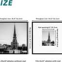 Hoikwo 20x20 Black Plastic Frame with Plastic Cover, Display Pictures 8x10 with Mat or 20x20 Without Mat, 1 Pack 20 by 20 Frame for Wall Hanging, 20x20 matted to 8x10