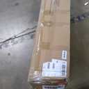 6 Tier Corner Bookshelf, Large Farmhouse Bookcase for Corner, Vintage Etagere L Shaped Book Shelf with Sturdy Metal Frame and 2 Rattan Doors Cabinet for Home Office, Black