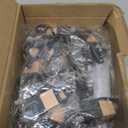 Boao 25 Sets Hanging Car Air Freshener Diffuser Bottles Empty Bulk with Car Diffuser Instruction Cards Organza Bags Glass Refillable Essential Oil Fragrance Aromatherapy Pendant (Square)