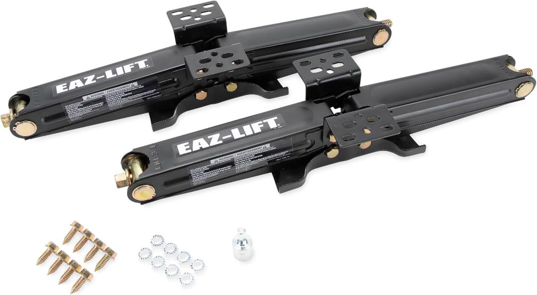 Camco EAZ-Lift 24-inch RV Stabilizing Scissor Jacks, Features a 5, 000 lb Load Capacity - Heavy-Duty Steel Construction – Set of 2 (48820)