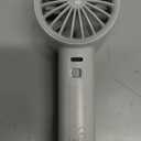 JISULIFE Handheld Turbo Fan, 5000mAh Rechargeable Portable Fans,Up to 28 Hours Working,5 Speed Strong Wind,Personal Mini Fan for Travel Outdoor Camping Beach MakeupGray (LED Display)