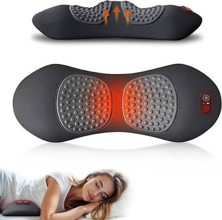 Mothers Day Gifts for Mom Electric Lumbar Massager Support Pillow 3 in 1 with Adjustable Height for Bed and Chair, Back Massager with Heat, Massage for Pain Relief Deep Tissue, Waist Wedge Bolster