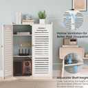WiFi Router Storage Cabinet, Modem Router Organizer with Adjustable Shelf, Large