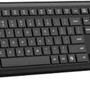 EDJO Wireless Keyboard, 2.4G Full-Sized Cordless USB Silent Computer Keyboard, Ergonomic Tilt Angle, Sleep Mode, Long Battery Life, for Windows, Mac OS Laptop/PC/Desktop/Notebook