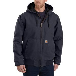 Carhartt Men's 104050 J130 Washed Duck Active Jac (2XL-Large, Navy)