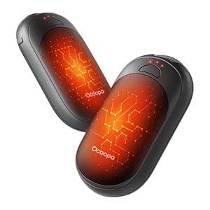 OCOOPA Magnetic Rechargeable Hand Warmers, 16 Hrs Total Warmth 2-Pack, Ultra-Thin Portable Electric Hand Warmer 3 Heat Levels, Raynaud's Relief, Ideal Golf, Hunting, Camping, Winter Gifts, UT3 Lite
