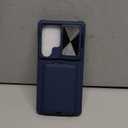 SSLOTSCASE for Samsung Galaxy S25 Ultra Case with Stand & Credit Card Holder & Sliding Camera Cover, Full-Body Drop Proof TPU Soft Silicone Edge Protective Case Cover for Galaxy S25 Ultra 6.9, Blue